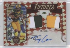 2021 Panini Legacy Futures Ruby 24/50 Trey Lance #FD-TRL Dual Patch Auto 0l8