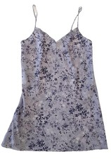 Gilligan  O  Malley Lavender Purple Floral Polyester Sleeveless Nightgown Medium