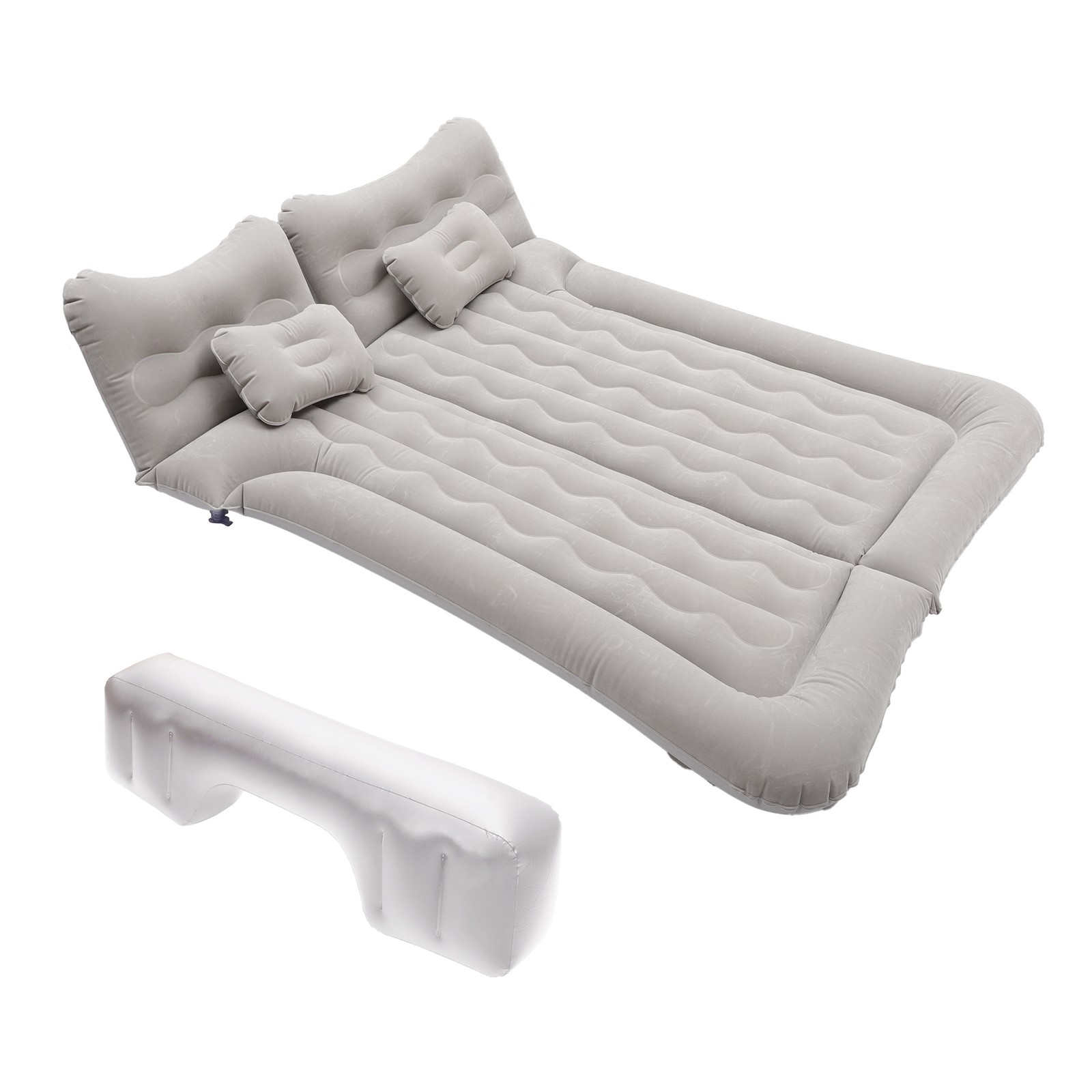 Colchón para Coche Cama de Camping Colchón de Aire Colchoneta de Dormir Pvc Gris