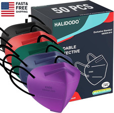 Face Mask 50 Pack Breathable 5-Layer Filter Efficiency  95 