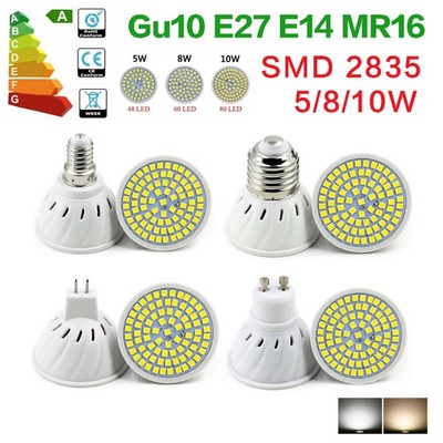 5W 8W 10W Lamp Led Bulb Light Cup floodlight E27 E14 Gu10 MR16 Spotlight AC 220V