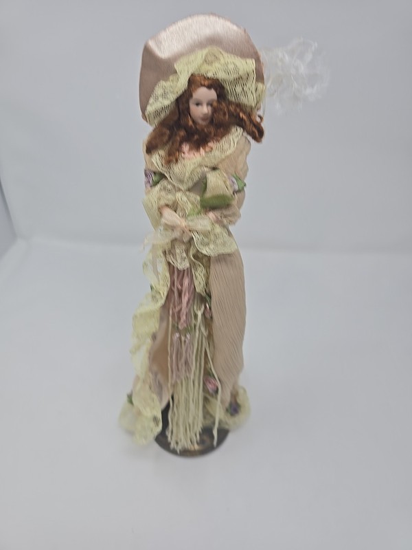Vintagr Victorian Tassel Doll w Stand 