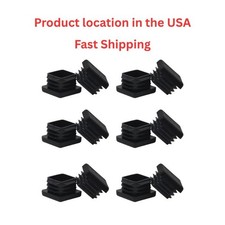 12 Pack 1 Inch Square Tube End Cap for Square Tubing Fences Furniture Chair Legs