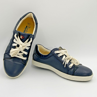 Kankura Oporto Womens Golf Shoes Sz 7 Ocean Blue Navy Leather Spikeless Portugal