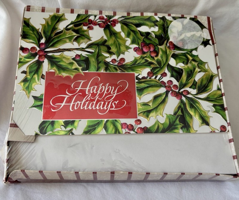 Plus Mark Inc Sealed Pack of Holiday Christmas 16 Cards & Envelopes Retro