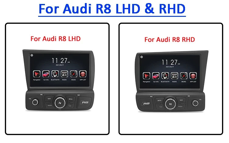 8" New Android Touch Screen Radio GPS Navigation CarPlay For AUDI R8 2007~2015