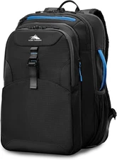 HIGH SIERRA HI-LIFE 3-IN-1 CONVERTIBLE BACKPACK WATER BOTTLE POCKETS - BLACK/BLU