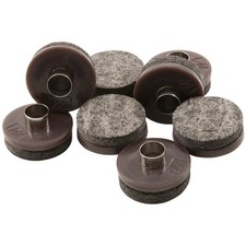 softtouch 7/8" Round Nail On Heavy Duty Felt Furniture Pads 7/8 Inch, Brown