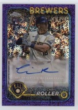 2024 Topps Chrome Update Purple Speckle Refractor 124/299 Chris Roller Auto 6q5