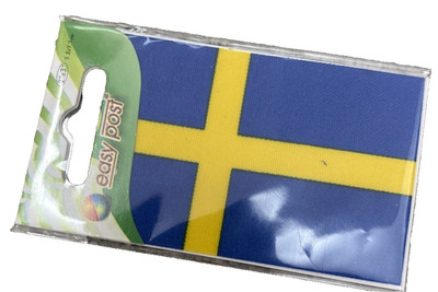EASY POST TWO INCHES by THREE INCHES SWEDEN STICKER ! FAST SHIPPING !