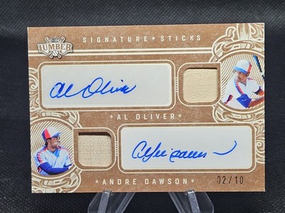 Andre Dawson/Al Oliver - 2025 Leaf Lumber - Signature Sticks Auto Bat 2/10