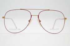 Vintage Brille ESSILOR 7505 Rot Goldbronze Oval Brillengestell eyeglasses
