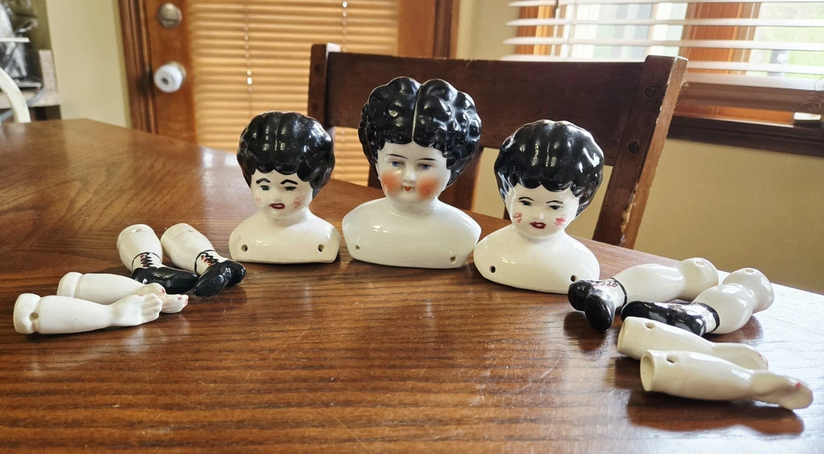 Antique china doll Leg　 台紙付き　2ペア eBay