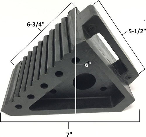 MAXXHAUL 70472 Gomma Massiccia Resistente Nero Wheel Chock Confezione da 2, 8" x - Foto 4 di 8