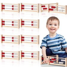 8 Pcs Mini 20-Bead Wooden Rekenrek Abacus, Abacus for Kids Math, Math Counters M