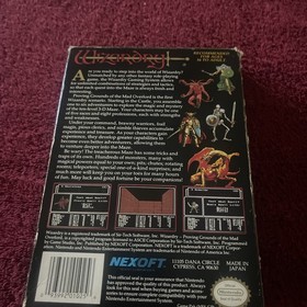 Wizardry: Proving Grounds of the Mad Overlord (Nintendo NES, 1990) Free Shipping