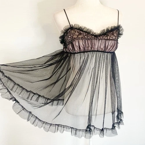 UNDERCOVER Y2K Victoria’s Secret Milkmaid Babydoll Sexy Little Things Vestito Slip Chemise M