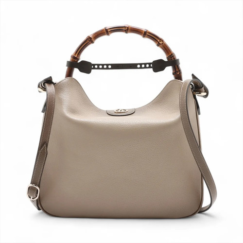 Gucci Diana Leather 2 Way Handbag Beige 799862
