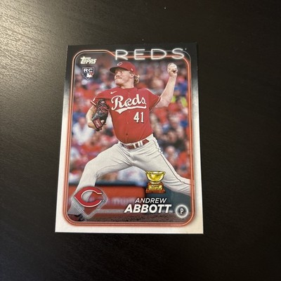 Andrew Abbott 2024 Topps Rookie Card #214 Reds RC
