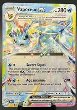 Vaporeon EX 023/131 SV: Prismatic Evolutions Double Rare Pokemon TCG NM