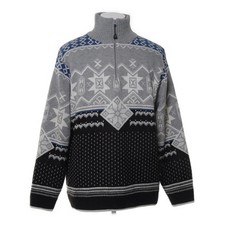 Mezzo Sports, Norwegerpullover, Größe: XXL, Schwarz/Grau/Blau/Weiß #dGe