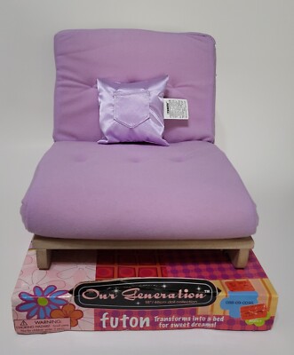 American Girl Doll Wood Futon Bed 18'' Doll Furniture Our Generation Battat New