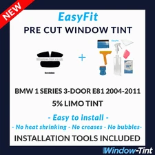 EasyFit Static Pre Cut Tint & Tools For BMW 1 Series 3-Door E81 2004-11 5% Limo