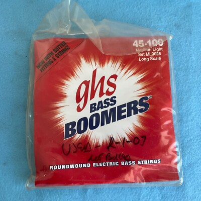 GHS Boomers 4-String Roundwound Bass Strings ML3045 Medium Light 45-100 *READ*
