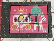 Janod 12 Piece Fairy Tales Blocks Puzzle Early Learning Quality Toy