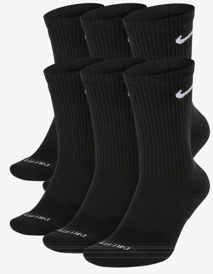 size-6-8-8-12-nike-everyday-cotton-crew-socks-6-pairs-dri-fit-ebay