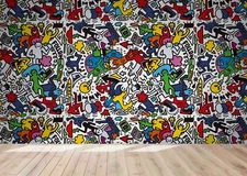 3D Sport Doodle Wallpaper Wall Mural Removable Self-adhesive Sticker741