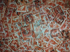 Vrac De 💯 Timbres France Type Semeuse 10C Rouge