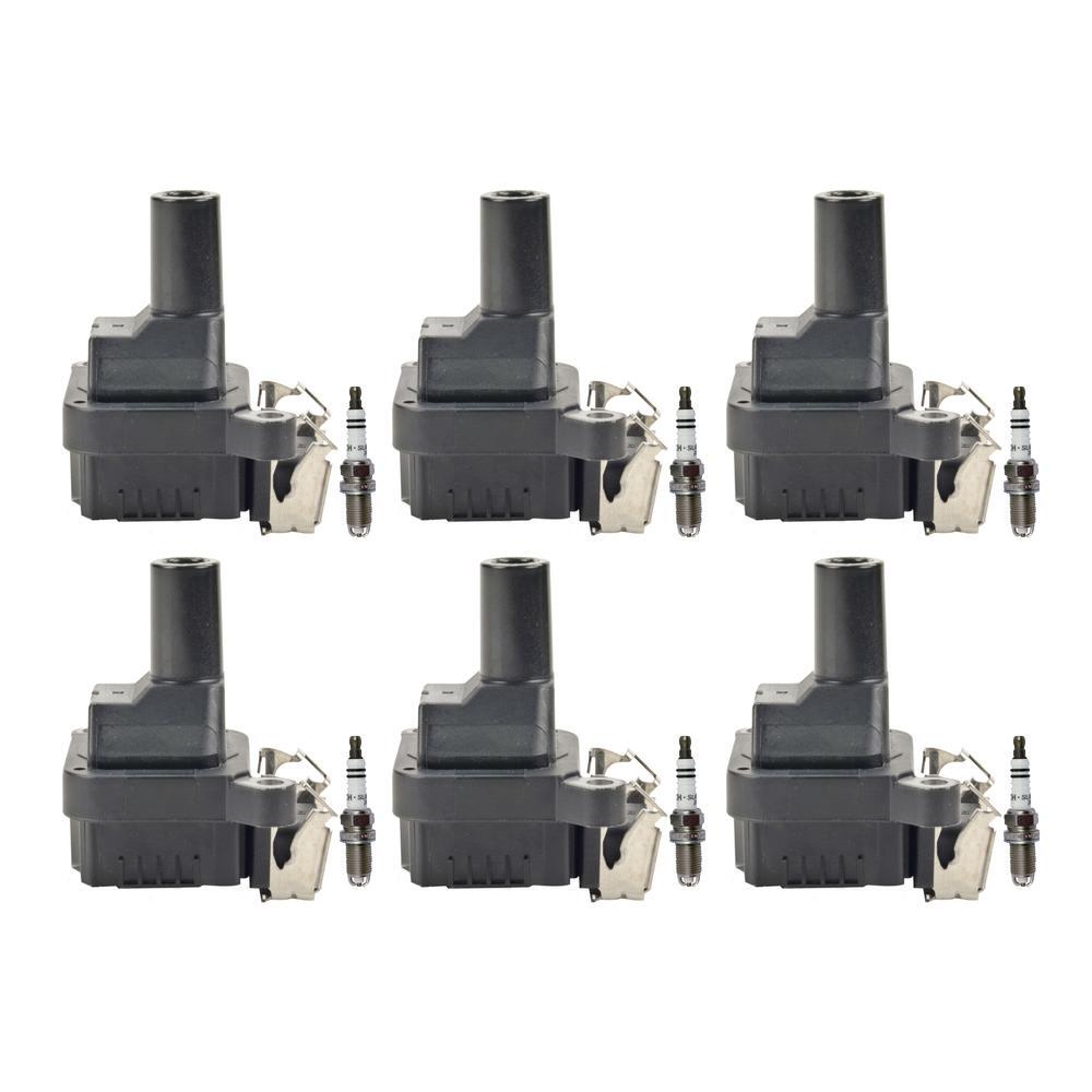 Bosch 6 Ignition Coils  6 Nickel Spark Plugs Kit For BMW E39 528i E36 M3 L6