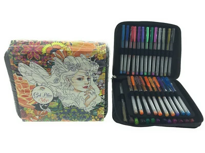 Colorya Gelstifte Set - 36 Metallic & Glitzer Gelstifte mit Tragetasche