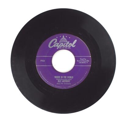 45 Rpm Cake Ray Anthony and His Orchestra - Where in the World; Candy and Cake - 45 ...