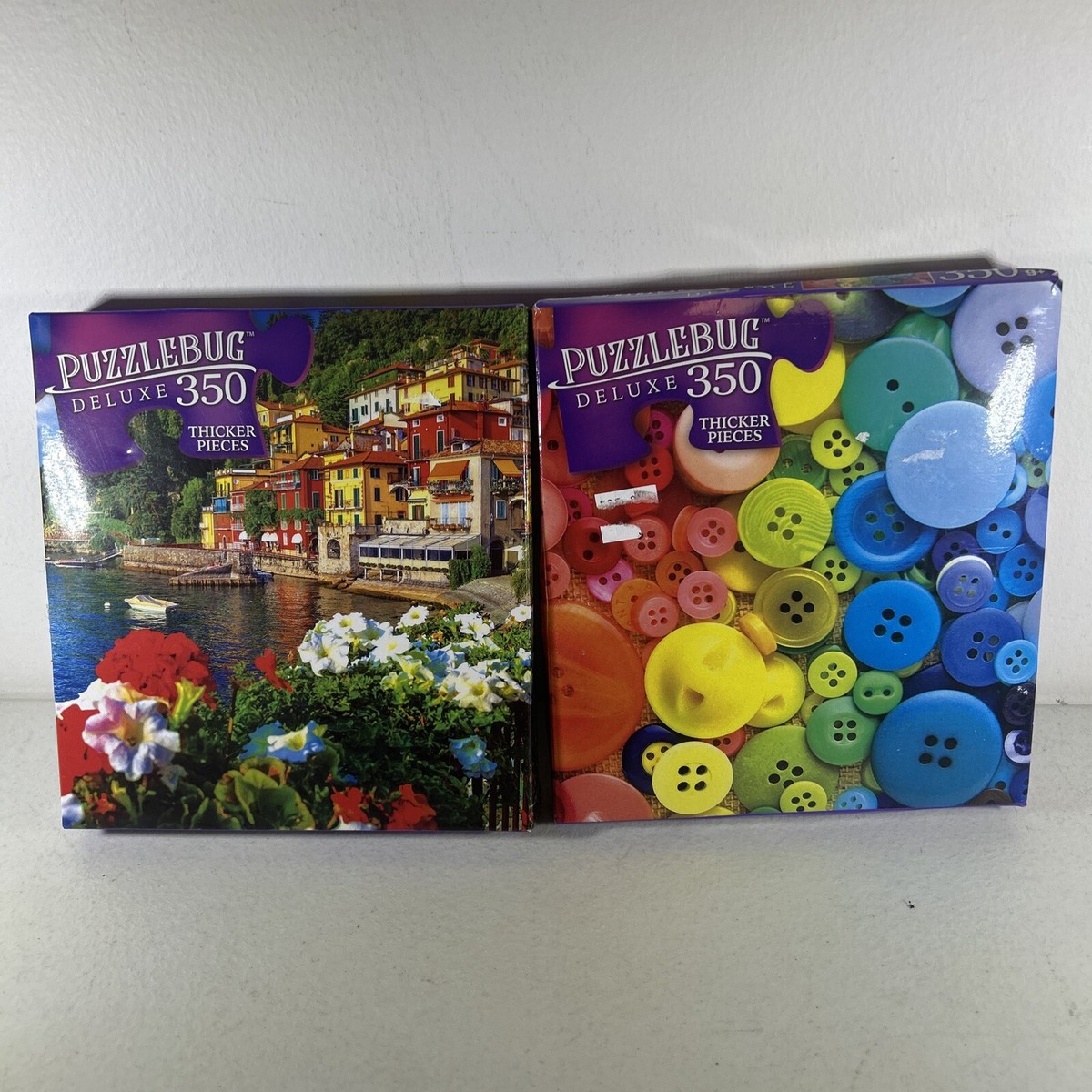Lot of 2 CraZArt Puzzlebug Deluxe Thicker Pieces 350 Piece Jigsaw