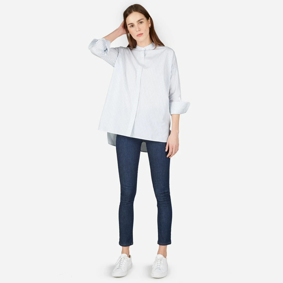 Everlane top tuxedo shirt