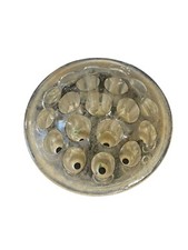 Vintage Floral Frog Clear Glass 19 Hole Flower Holder 5 Inch