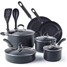 Cook N Home Nonstick Cookware Set Hard Anodized Aluminum Cookware Pots 12-Piece