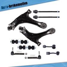 For 1997-2003 Chevy Malibu 10pcs Front Lower Control Arms Outer Tie Rod Ends