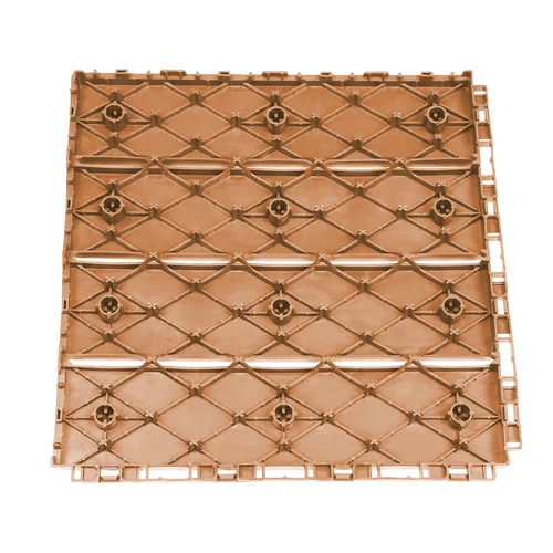 30X Plastic Interlocking Deck Tiles Dark Wood Grain Outdoor Patio Pavers 12"x12" - Picture 6 of 6