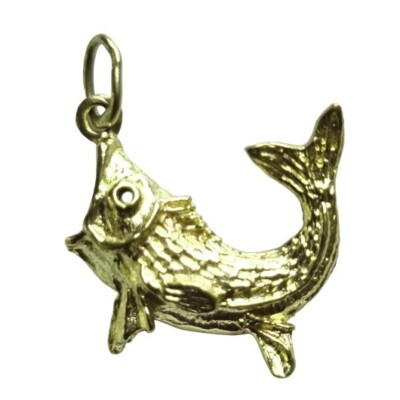 9ct Gold pendant deep sea fish Bass, Sword Fish, Marlin, Tuna, Snapper, Kingfish