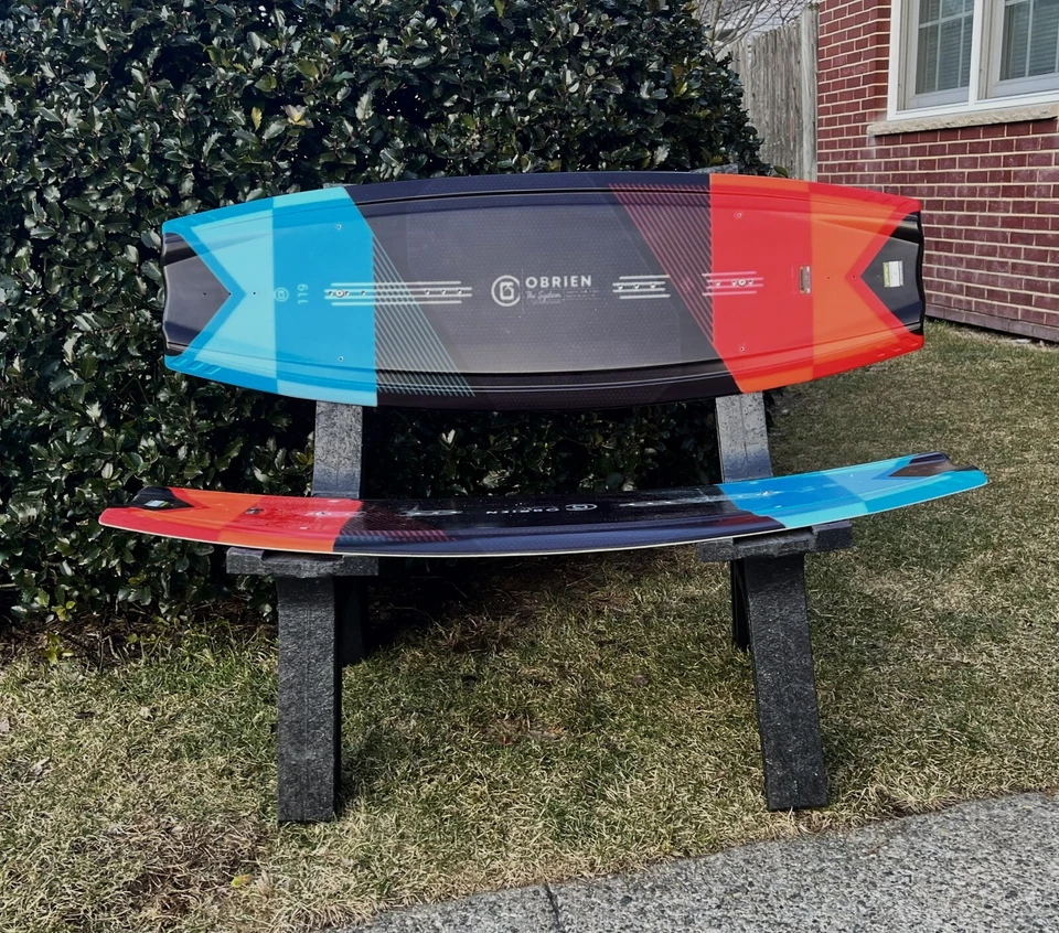 Cyber Monday  Wake Board Bench made w/ real Wake Boards Recycled Plastic Legs - Image 3 of 4