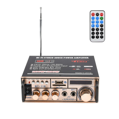 400W bluetooth Mini Verstärker HiFi Power Audio Stereo Bass AMP USB MP3 FM Auto - Bild 11 von 16