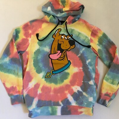 Scooby Doo Tye Dye Hoodie Pockets Mens M Ghoul Monster - Main Image