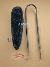 LOWRIDER 24" SHORT BACK SISSY BAR IN BLACK W/ BLACK VELOUR POLO BANNANA SEAT