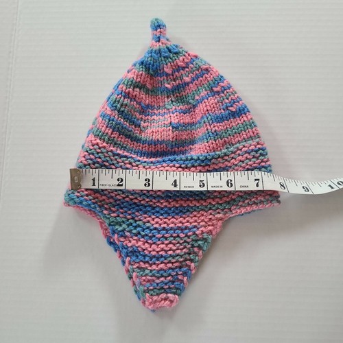 Sombrero hecho a mano tejido para bebé niña con orejeras camuflaje talla aprox. 5-9 meses - Imagen 8 de 11