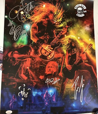 BLACK LABEL SOCIETY ZAKK WYLDE AUTOGRAPHED SIGNED POSTER WITH JSA COA # AF07810
