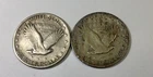 1927 P & 1930 S Standing Liberty Quarters Mixed Grade Pair Decent Lot !