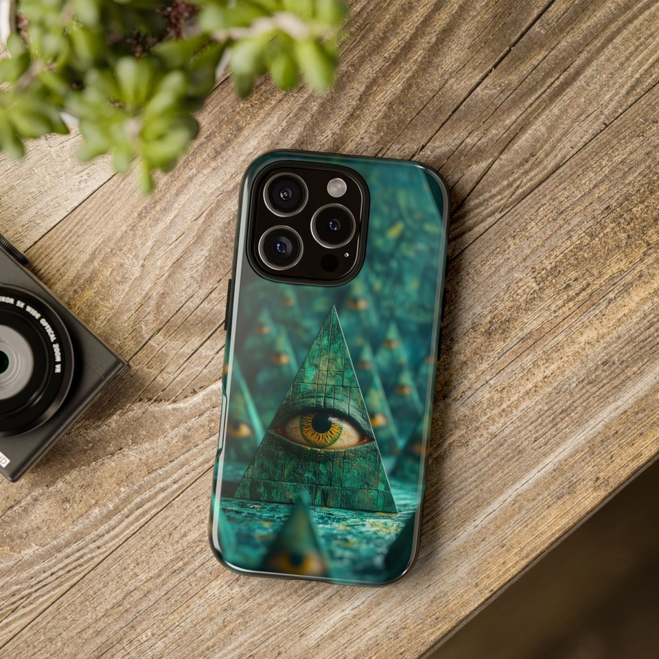 Green Pyramids Abstract Eye | Phone Ink Case for iPhone/Samsung/Google ...